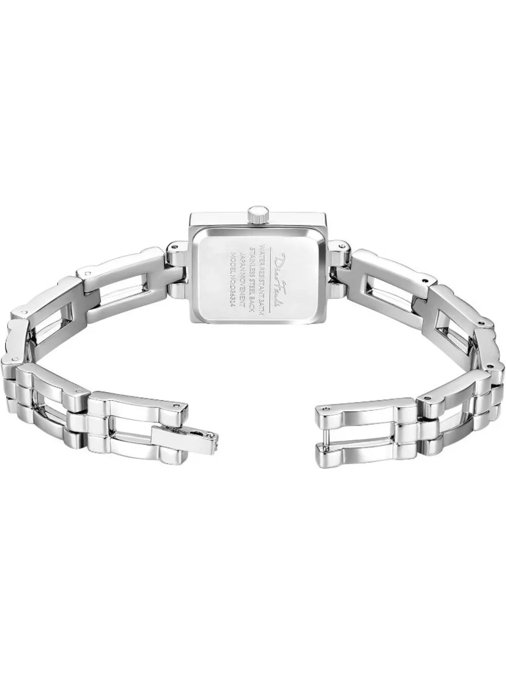 Women's Silver White Small Dainty Vintage Stainless Steel Band Quartz Watch